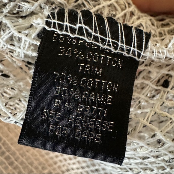 Mirror Image Women’s 1X Gypsy Boho Hippie Open Front Open Weave Sweater Cardigan - Picture 5 of 10